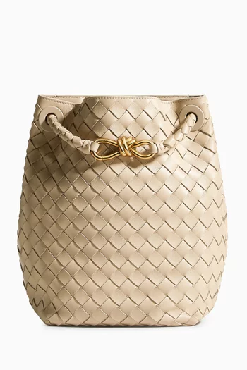 حقيبة باكيت أنديامو صغيرة جلد مجدول