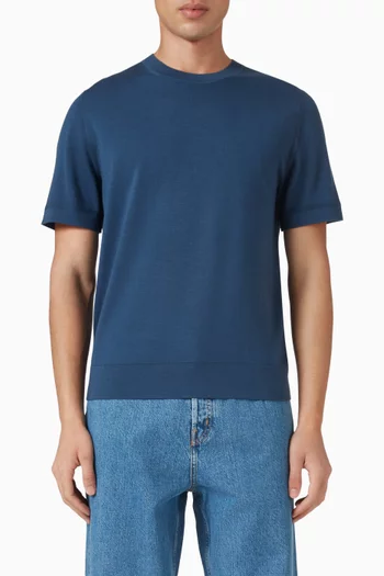 Slim-fit T-shirt in Merino-wool
