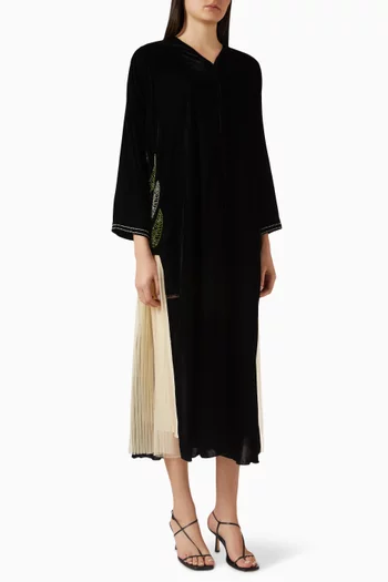 Bead-embellished Abaya in Chiffon