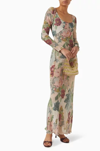 Inka Semi-sheer Printed Dress