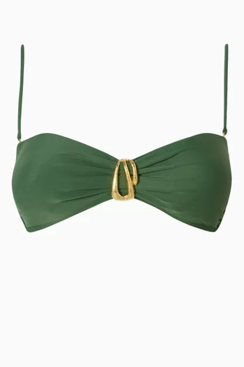 Matte Leone Bandeau Bikini Top