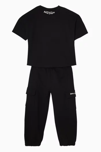 Classic Logo Cargo Sweatpants in Cotton