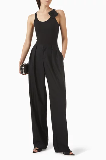 Double-pleated Tailored Pants