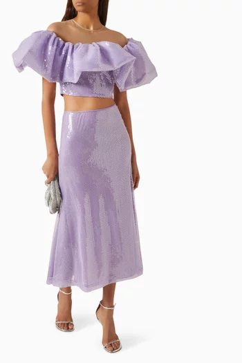 بلوزة مطرزة بالترتر