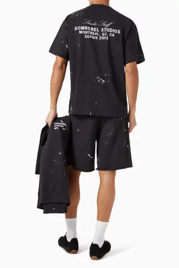 تي شيرت ستاف بطبعة قطن