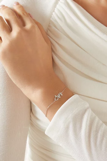 'Hobb' Diamond Bracelet in 18kt White Gold