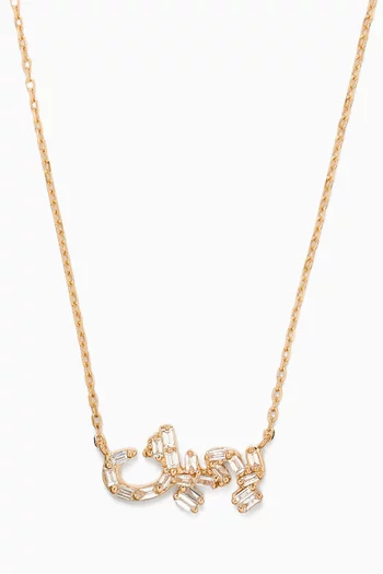 'Hobb' Diamond Necklace in 18kt Rose Gold