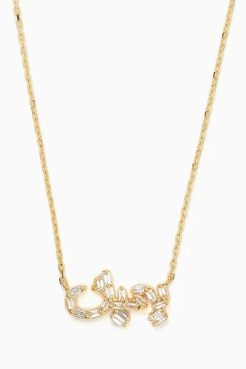 'Hobb' Diamond Necklace in 18kt Yellow Gold