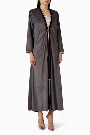 Embroidered Abaya in Velvet