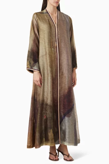 Printed Abaya in Tencel & Crepe