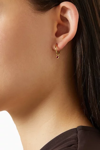 Lunar New Year Huggie Earrings in 18kt Gold Vermeil
