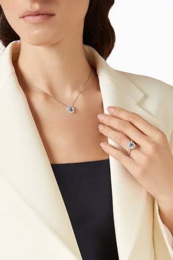 قلادة 1735 بدلاية مرصعة بأكوامارين وماس