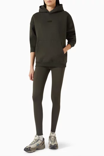 كنزة رياضية بغطاء رأس وقصة فضفاضة مزيج قطن عضوي