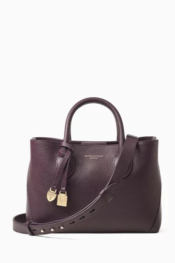 حقيبة يد لندن متوسطة جلد بارز الملمس