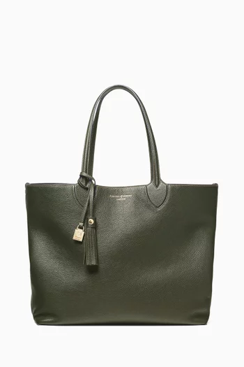 Small Hudson Tote Bag in Pebbled Leather