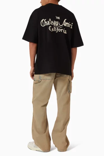 تي شيرت شاتو فضفاض بحرفي MA قطن