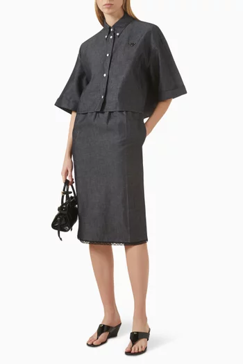 Boxy-fit Shirt in Cotton Blend