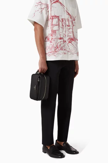 Travel Pouch in Saffiano Leather