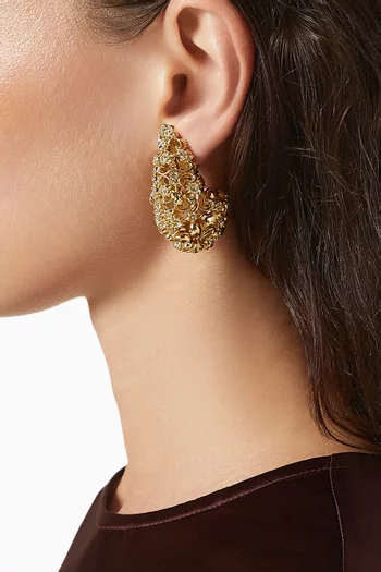 Filigree Wave Clip-on Earrings