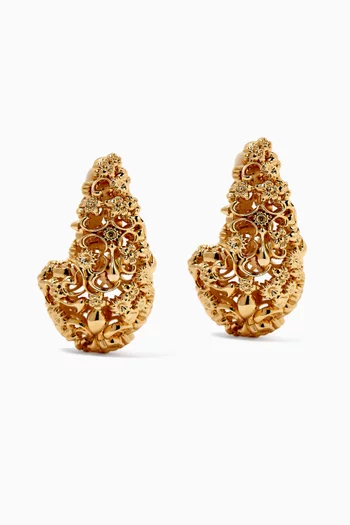 Filigree Wave Clip-on Earrings