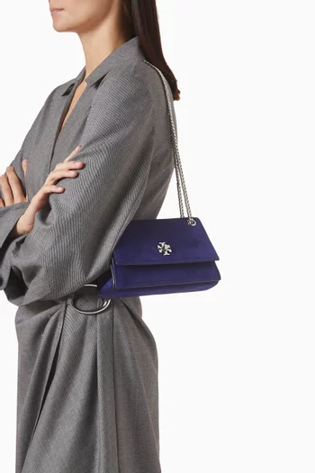 Mini Kira Turnlock Shoulder Bag in Suede