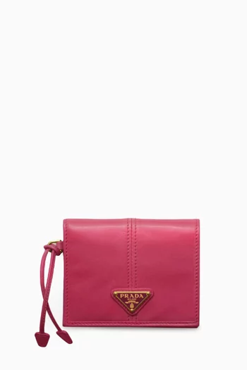 Small Logo Wallet in Calfskin Leather