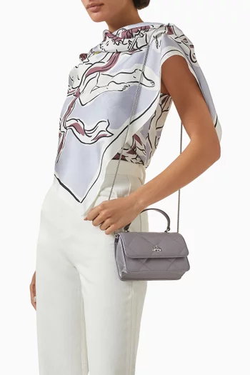 Kira Diamond Quilt Chain Wallet in Leather