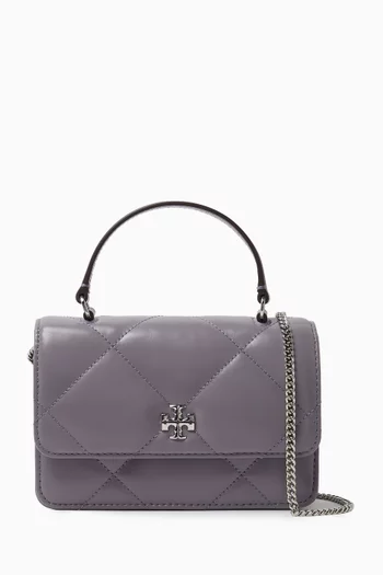 Kira Diamond Quilt Chain Wallet in Leather