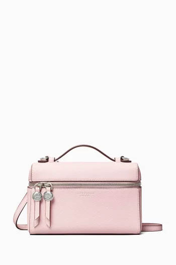 حقيبة رفيعة بيد علوية جلد حبيبي