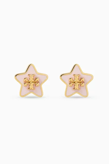 Kira Enamel Star Stud Earrings