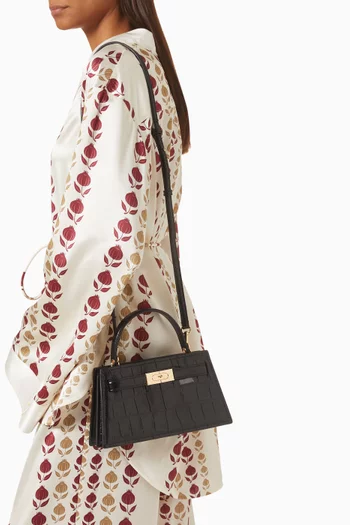 حقيبة لي رادزيويل ميني بيد علوية جلد بنقشة جلد التمساح