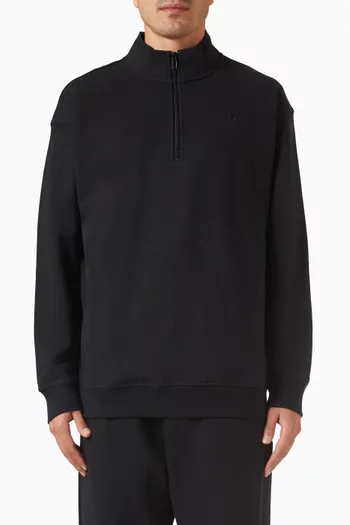 Athletics Half-zip Sweatshirt in Cotton-terry