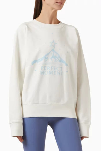 سويت شيرت بشعار الماركة كلاسيكي قطن