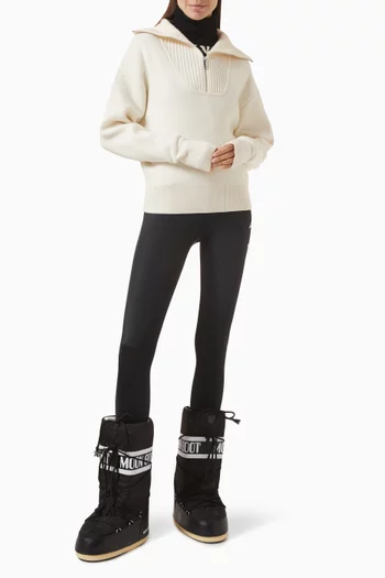 Half Zip Top in Wool & Cashmere