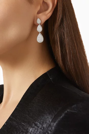 Serpent Boheme Drop Earrings in 18kt White Gold