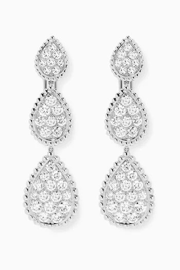Serpent Boheme Drop Earrings in 18kt White Gold