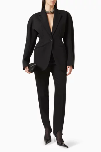 Cinced Kimono Jacket in Virgin Wool Blend