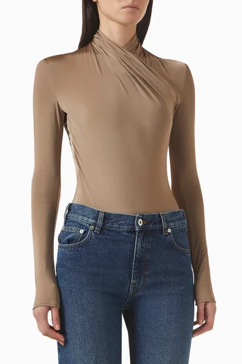 Scarf Bodysuit in Jersey