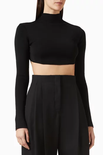 بلوزة بظهر مكشوف نسيج قطن