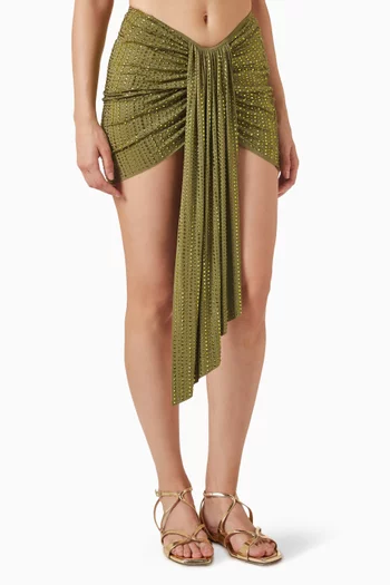 Malibu Crystal-embellished Mini Skirt