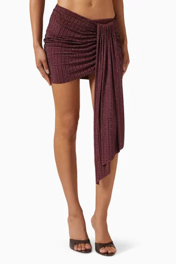 Malibu Crystal-embellished Mini Skirt