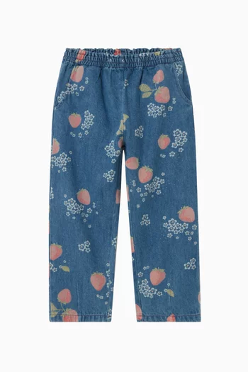 Magot Frill Pants in Denim