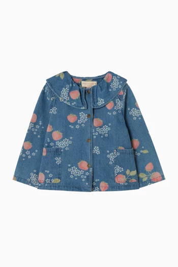Magot Collar Jacket in Denim