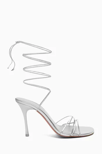 صندل لوري بكعب 95 مم جلد لامع