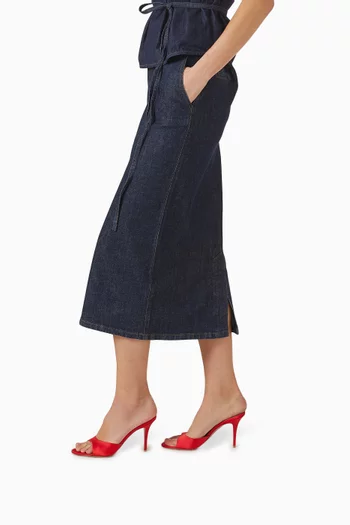 Elodie 90 Mules in Satin