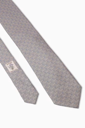 Chain Print Tie in Silk