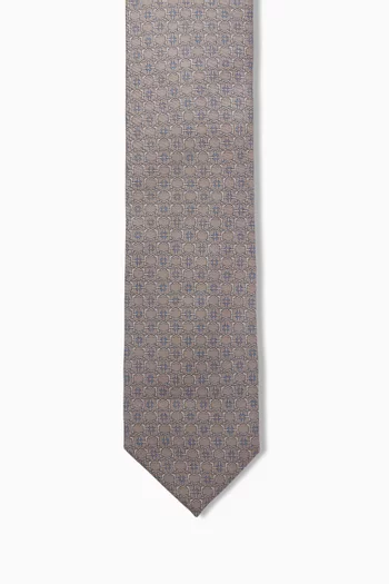 Chain Print Tie in Silk