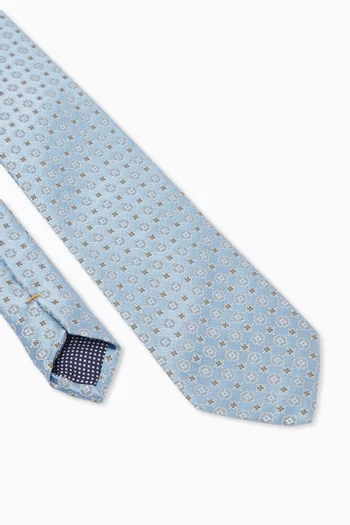 Floral Tie in Woven Silk