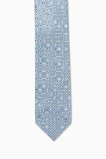 Floral Tie in Woven Silk