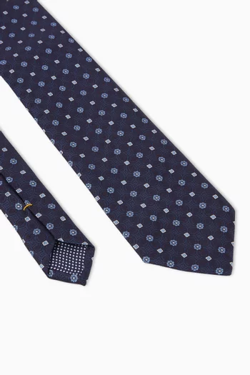 Floral Tie in Woven Silk
